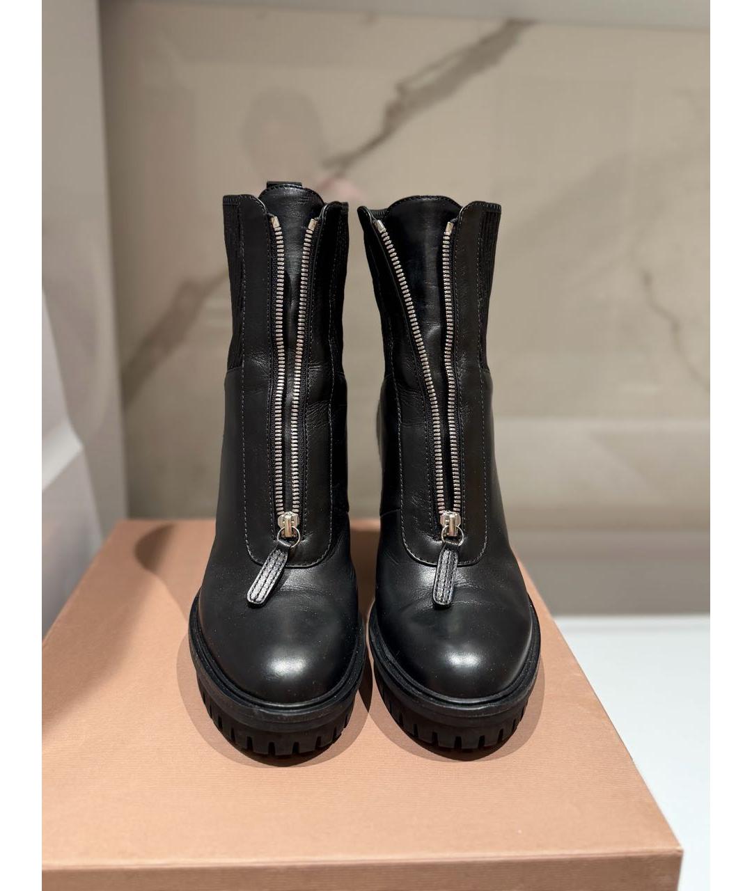 GIANVITO ROSSI Черные кожаные ботильоны, фото 2