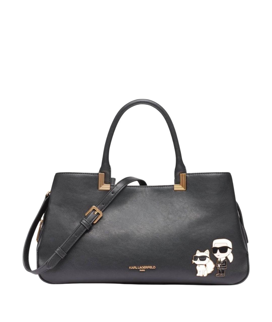 KARL LAGERFELD Черная сумка с короткими ручками, фото 1