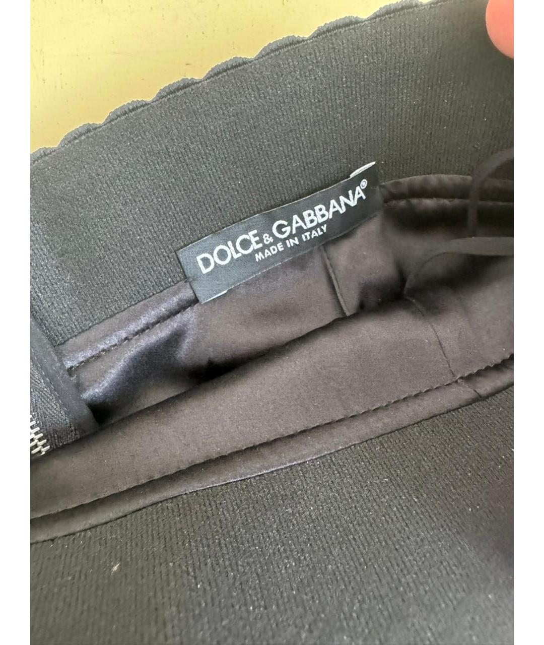 DOLCE&GABBANA Черная юбка миди, фото 4