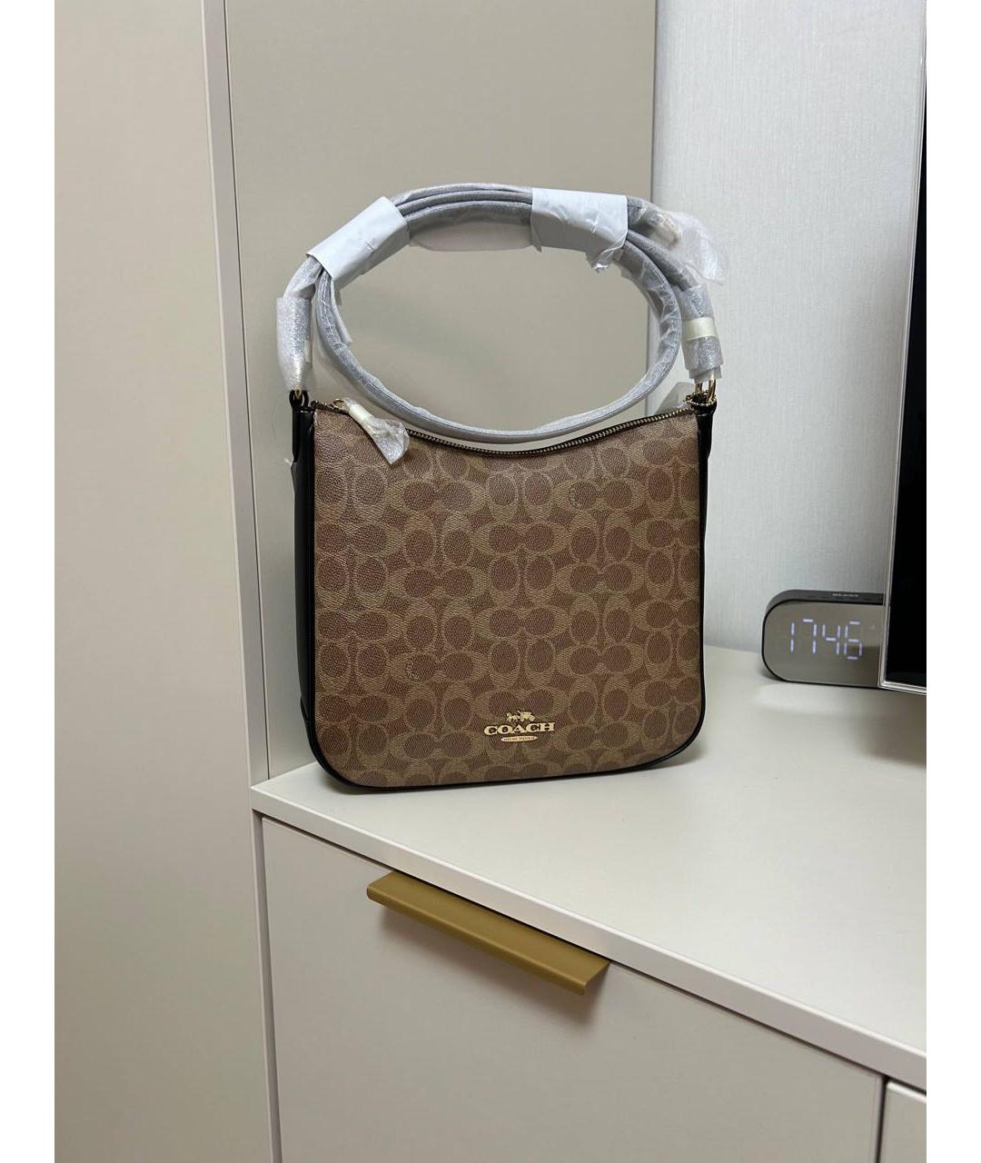 COACH Коричневая сумка через плечо, фото 5