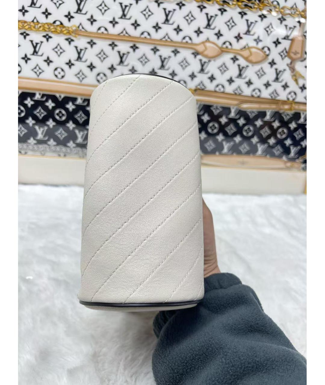 GUCCI Белая кожаная сумка с короткими ручками, фото 4