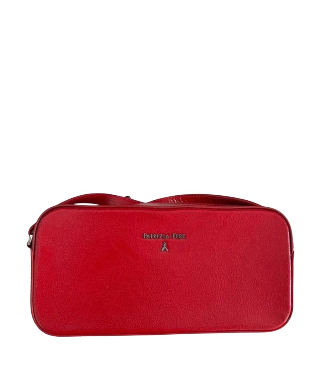 PATRIZIA PEPE Красная кожаная сумка через плечо, фото 1