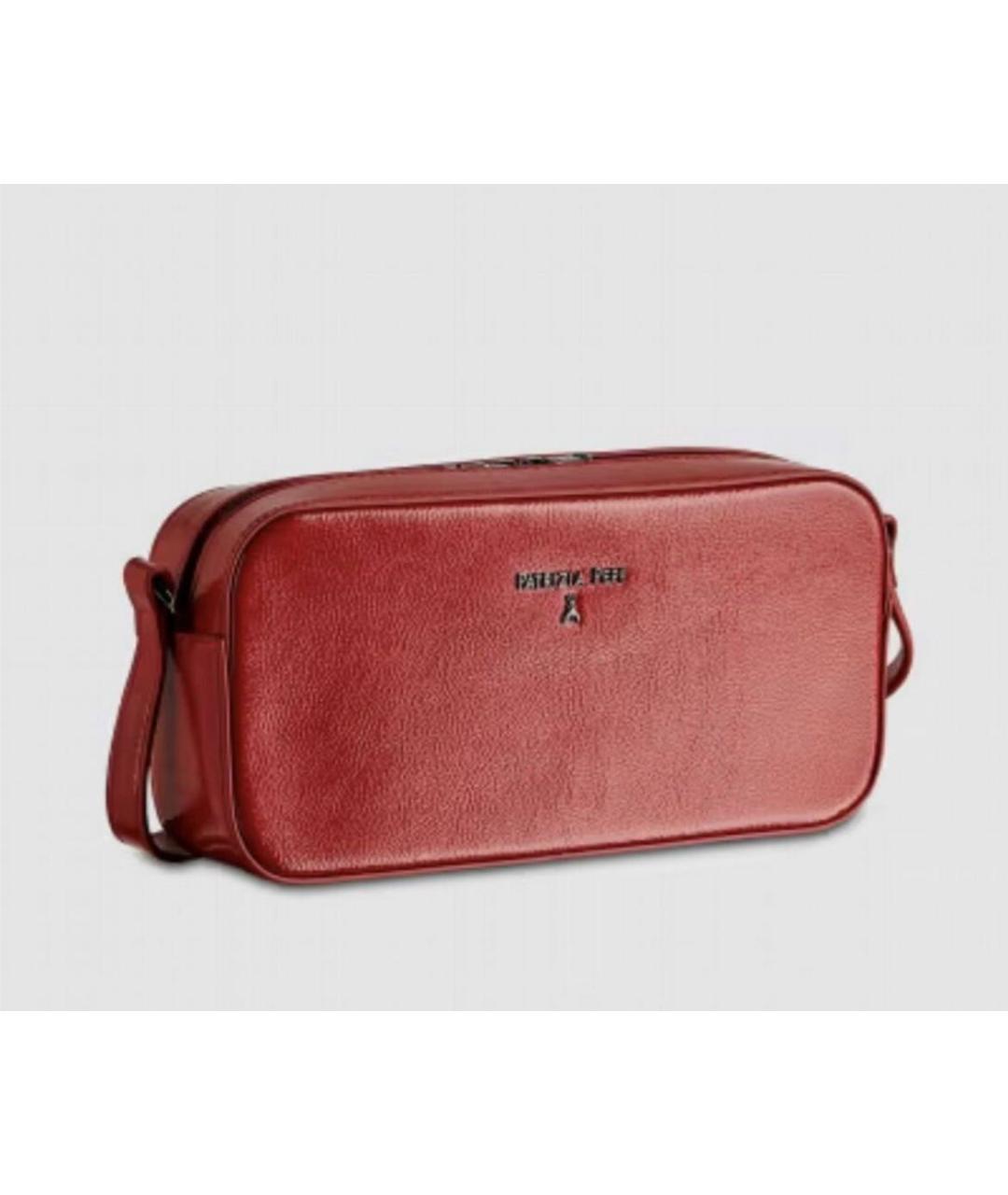 PATRIZIA PEPE Красная кожаная сумка через плечо, фото 2