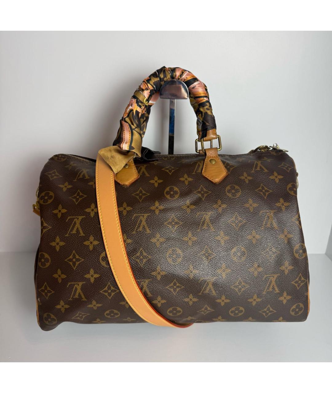 LOUIS VUITTON Коричневая сумка с короткими ручками, фото 9