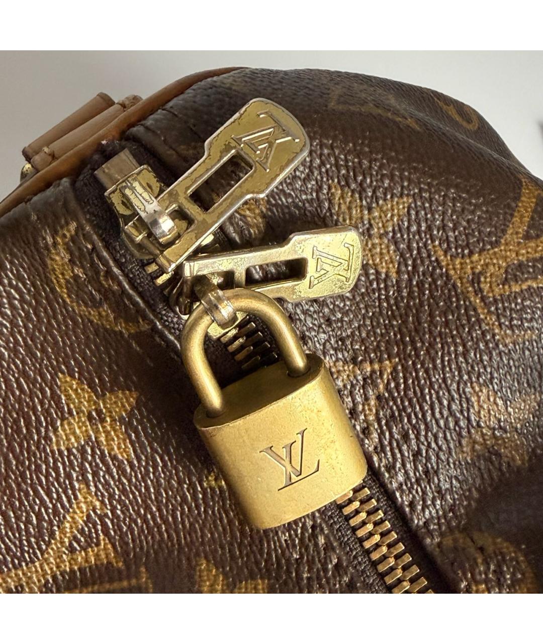 LOUIS VUITTON Коричневая сумка с короткими ручками, фото 7