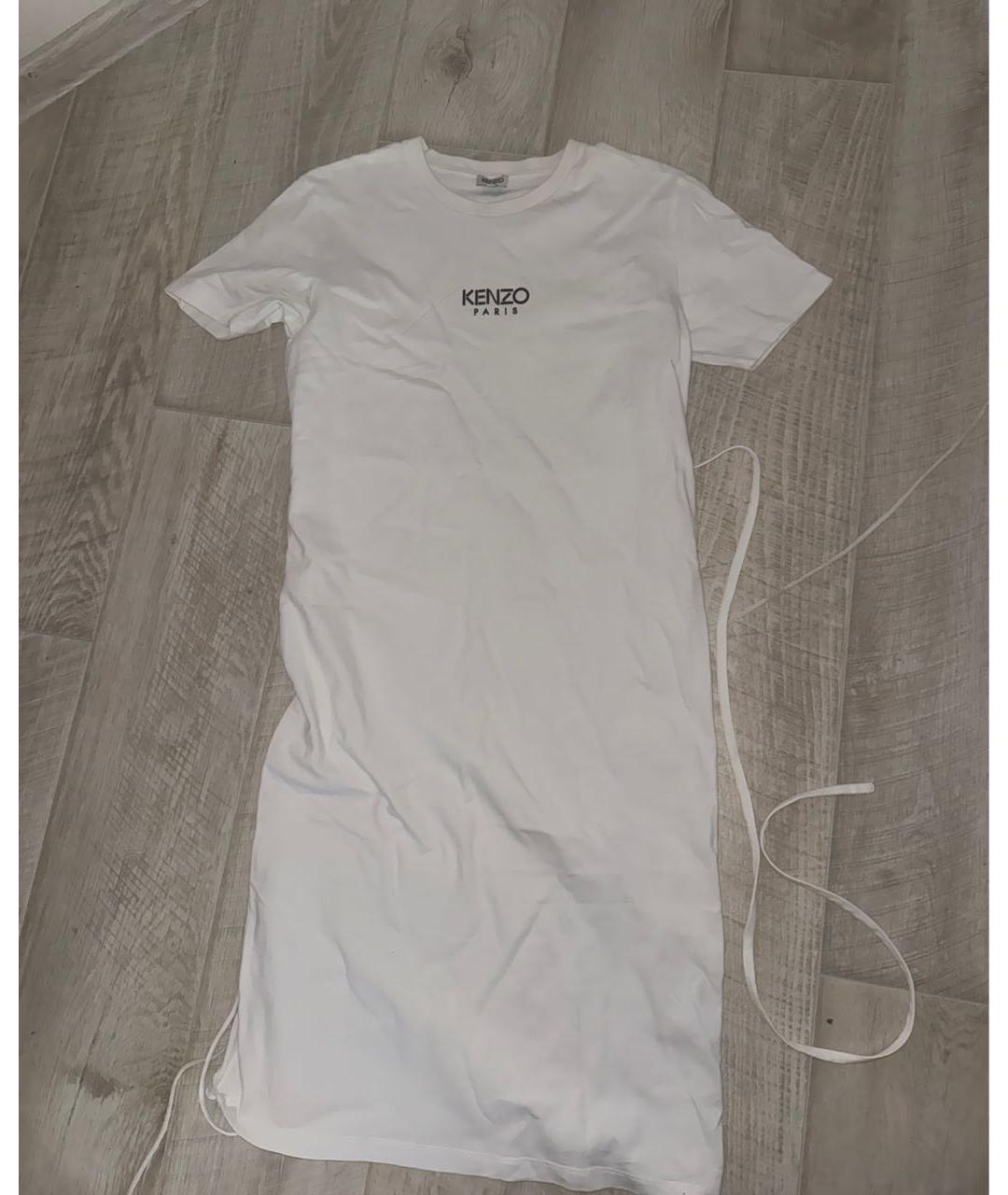 KENZO Белое хлопковое повседневное платье, фото 3