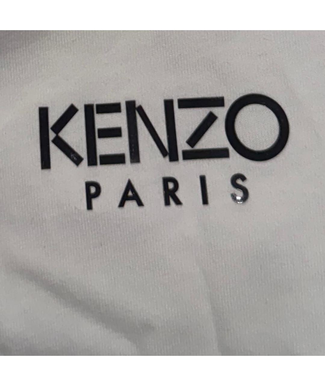 KENZO Белое хлопковое повседневное платье, фото 7