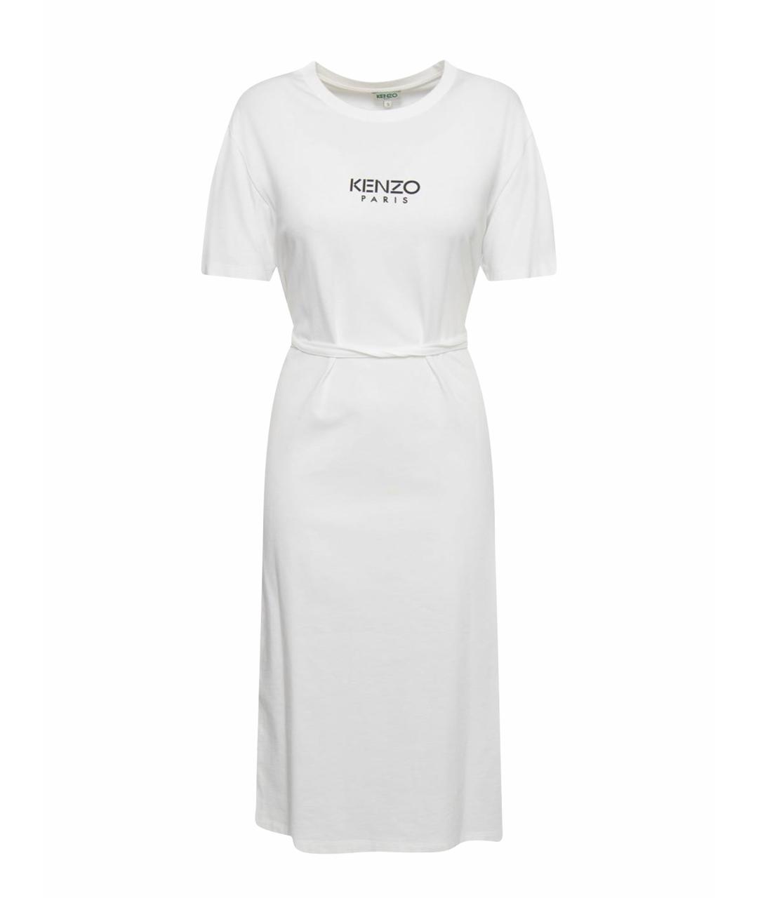 KENZO Белое хлопковое повседневное платье, фото 1