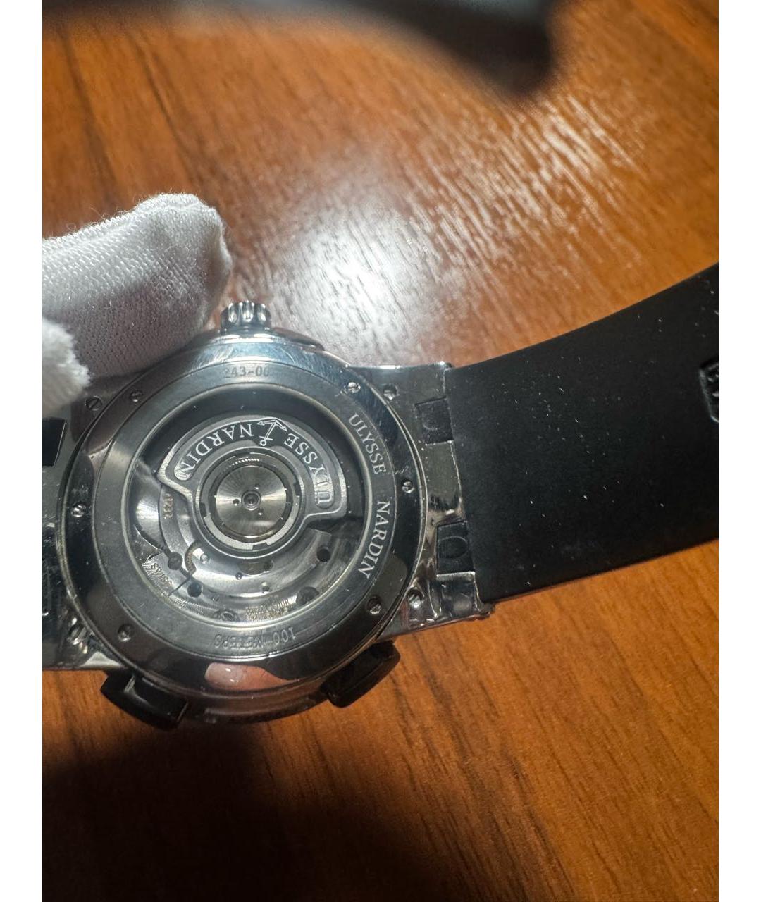 Ulysse Nardin Серебряные стальные часы, фото 2