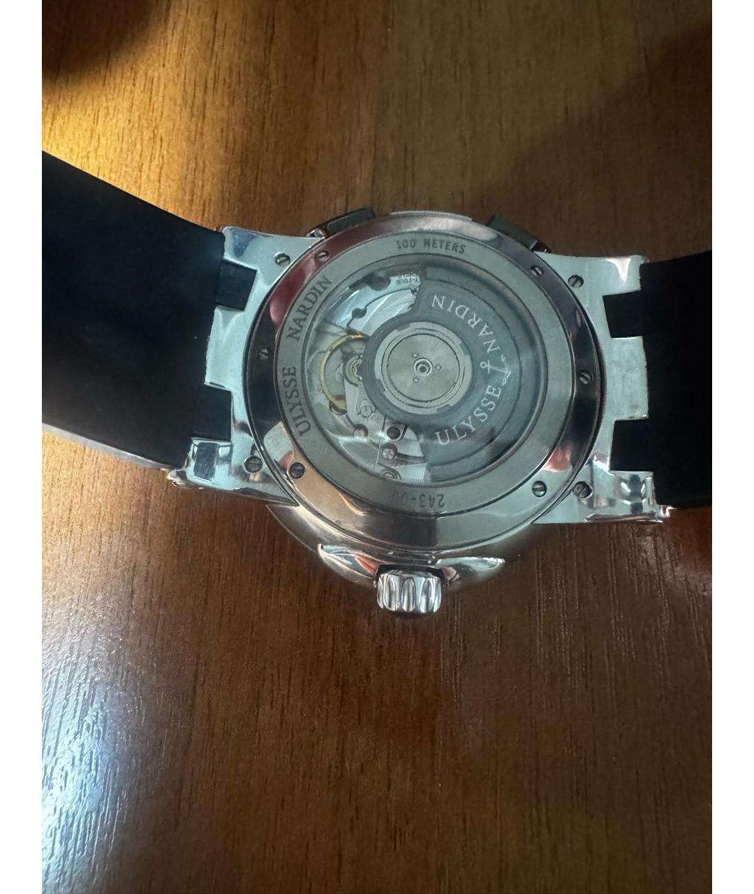 Ulysse Nardin Серебряные стальные часы, фото 3