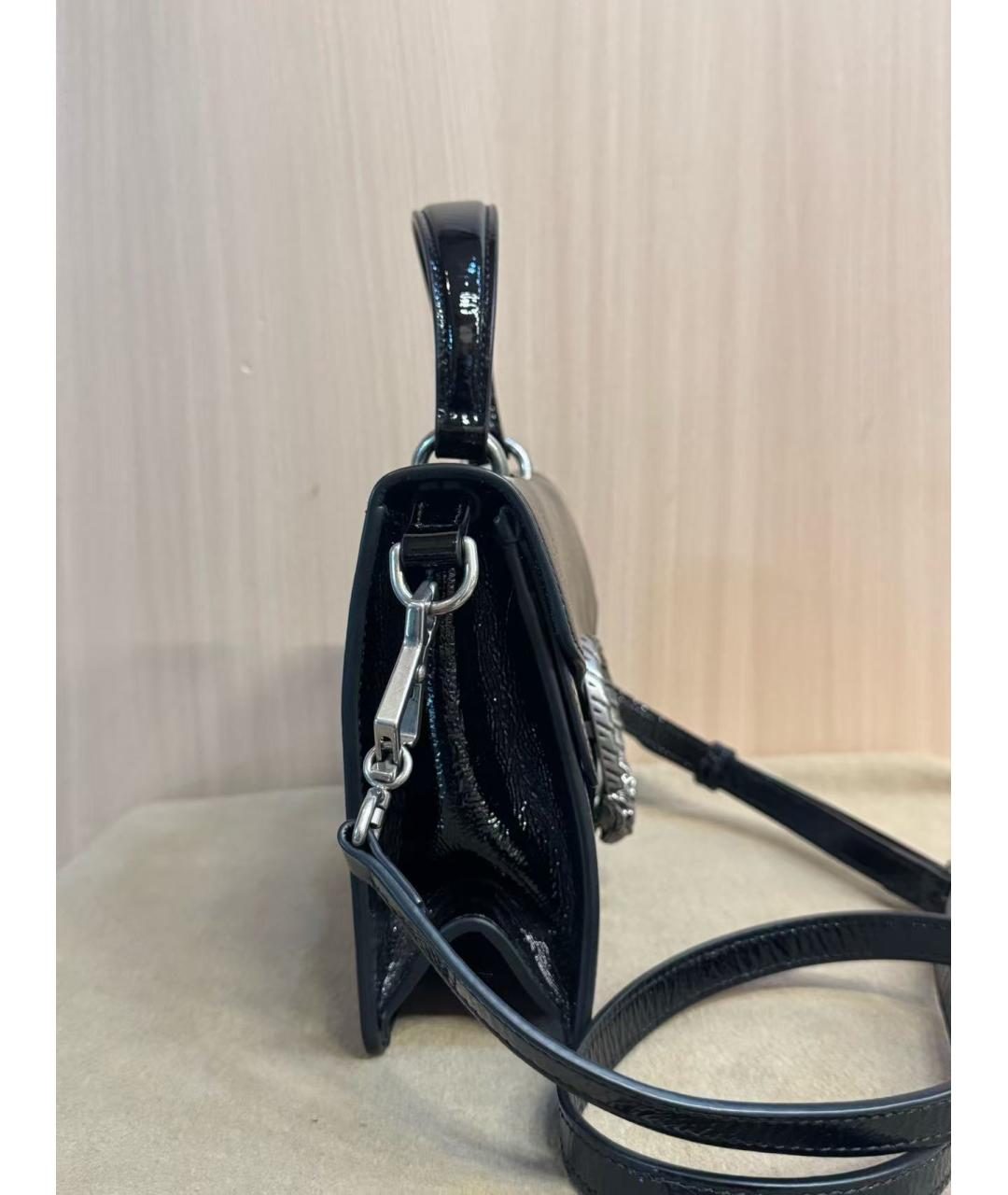 GUCCI Черная сумка через плечо из лакированной кожи, фото 4