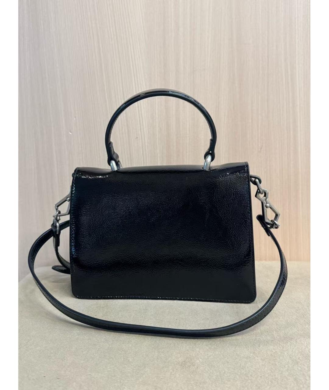 GUCCI Черная сумка через плечо из лакированной кожи, фото 3