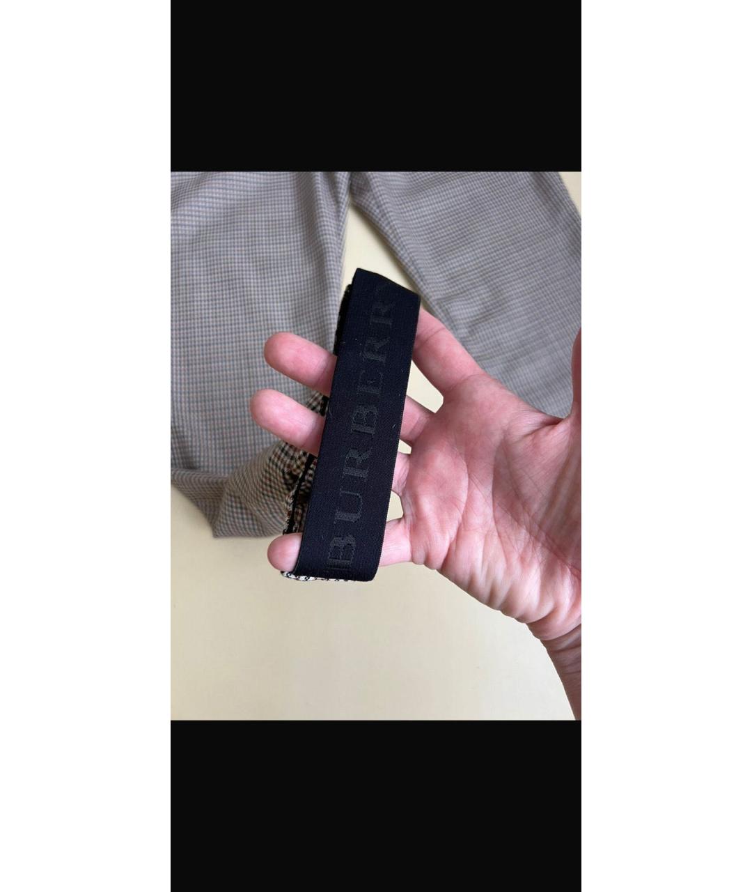 BURBERRY Коричневые брюки узкие, фото 5