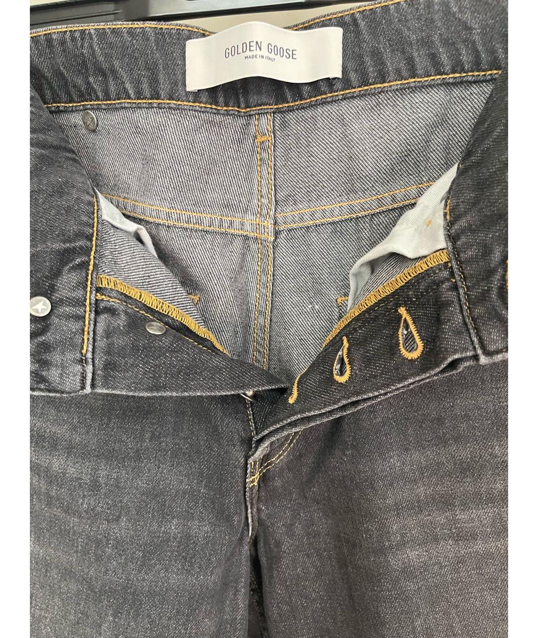 GOLDEN GOOSE DELUXE BRAND Черные хлопковые прямые джинсы, фото 3