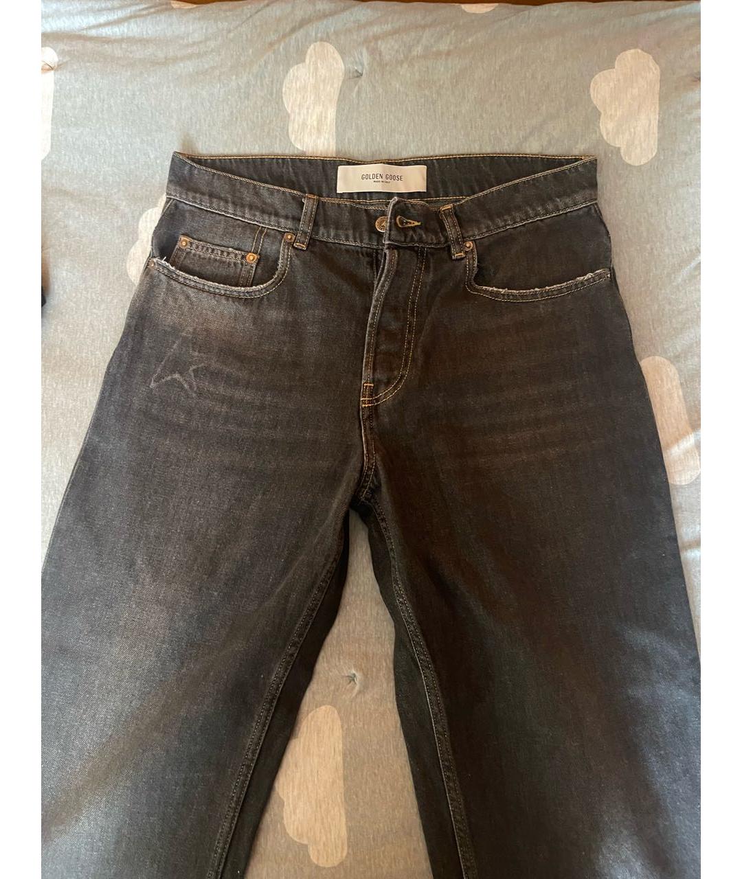 GOLDEN GOOSE DELUXE BRAND Черные хлопковые прямые джинсы, фото 5