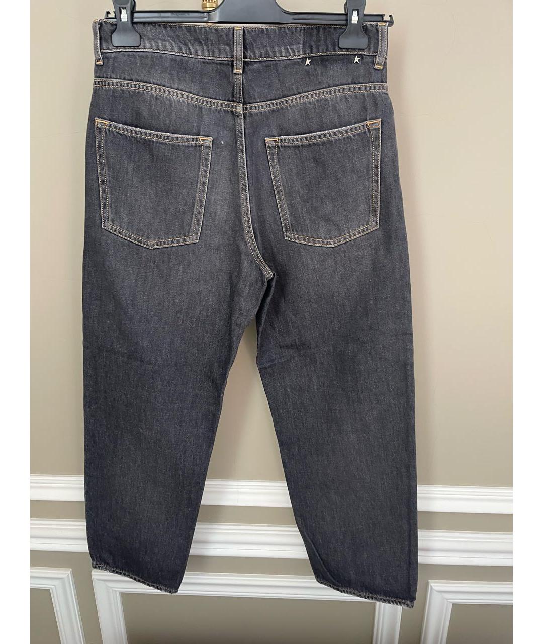 GOLDEN GOOSE DELUXE BRAND Черные хлопковые прямые джинсы, фото 2