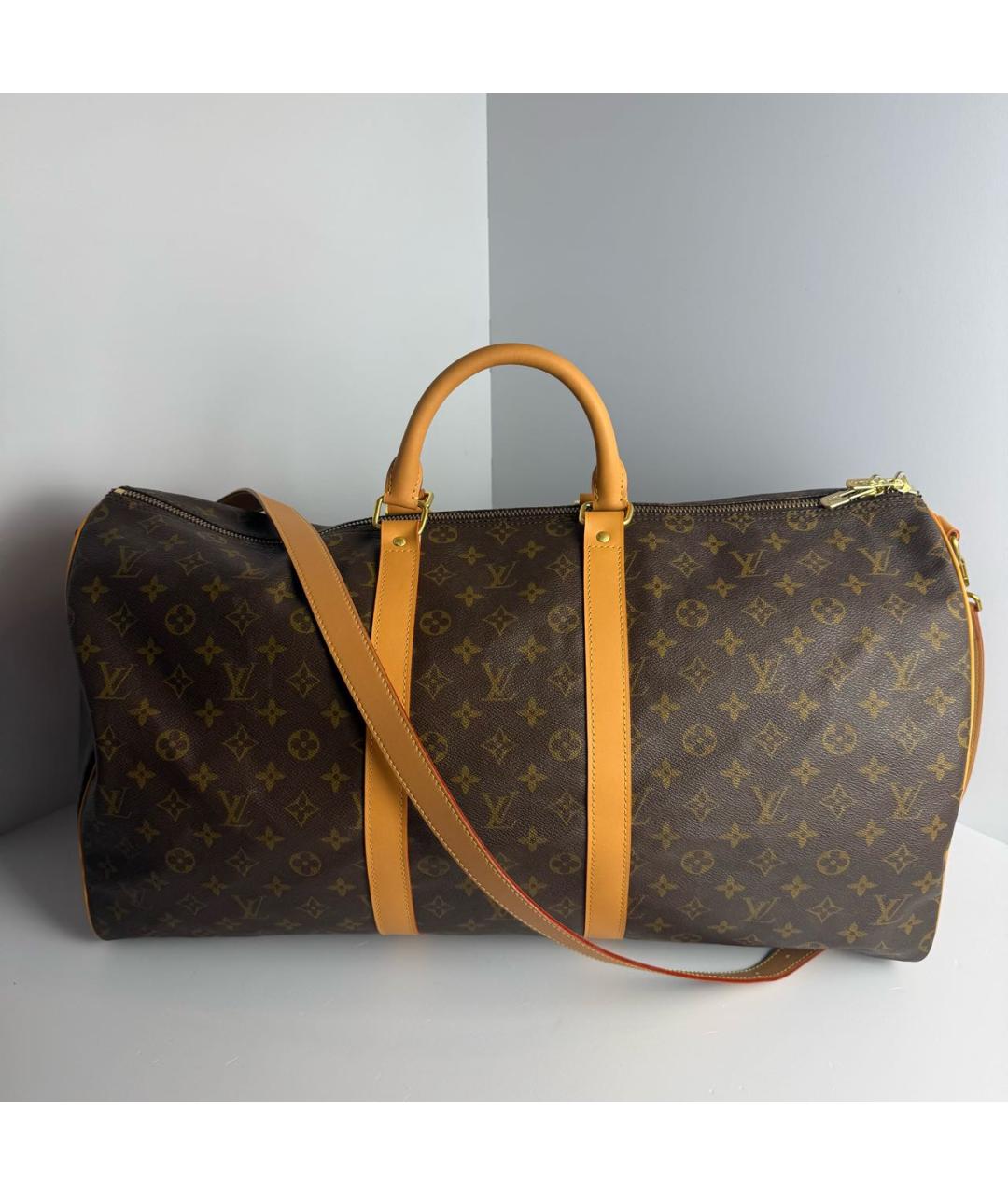 LOUIS VUITTON Коричневая дорожная/спортивная сумка, фото 7