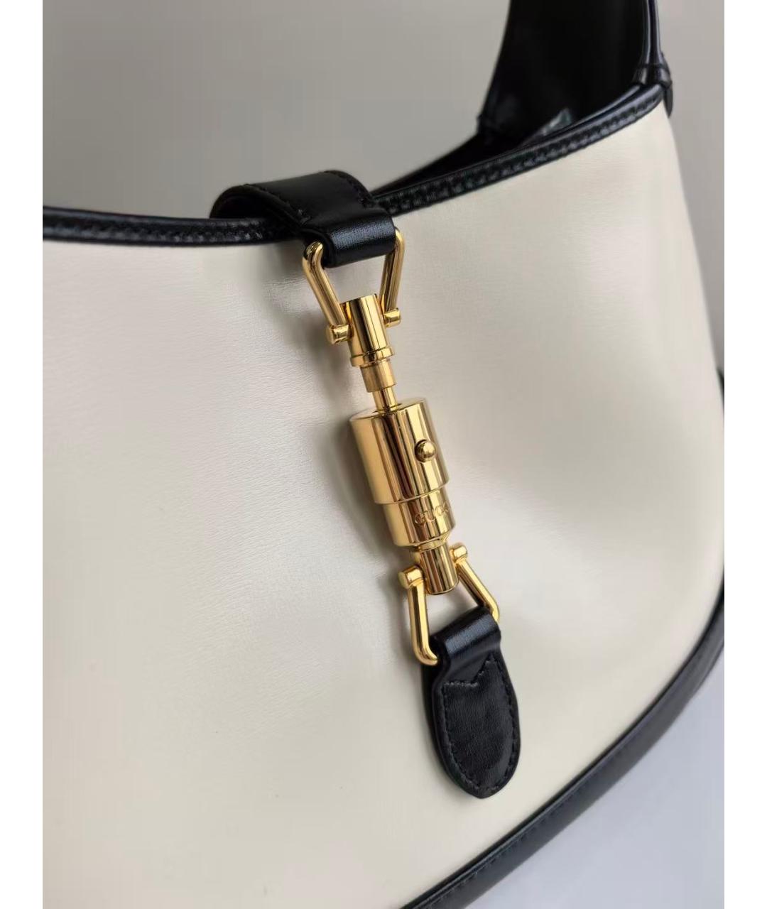 GUCCI Белая кожаная сумка через плечо, фото 6
