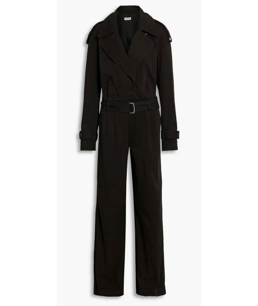 DRIES VAN NOTEN Черный хлопковый комбинезон, фото 9