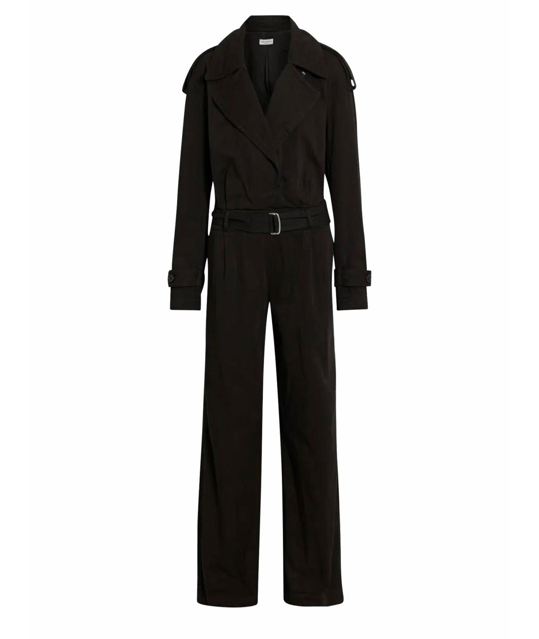 DRIES VAN NOTEN Черный хлопковый комбинезон, фото 1