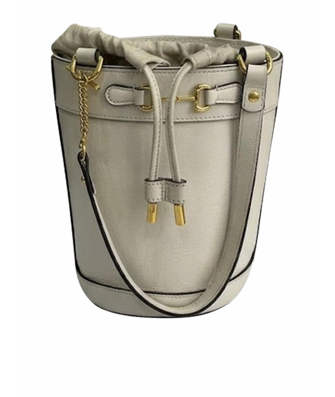 GUCCI Белая кожаная сумка через плечо, фото 1