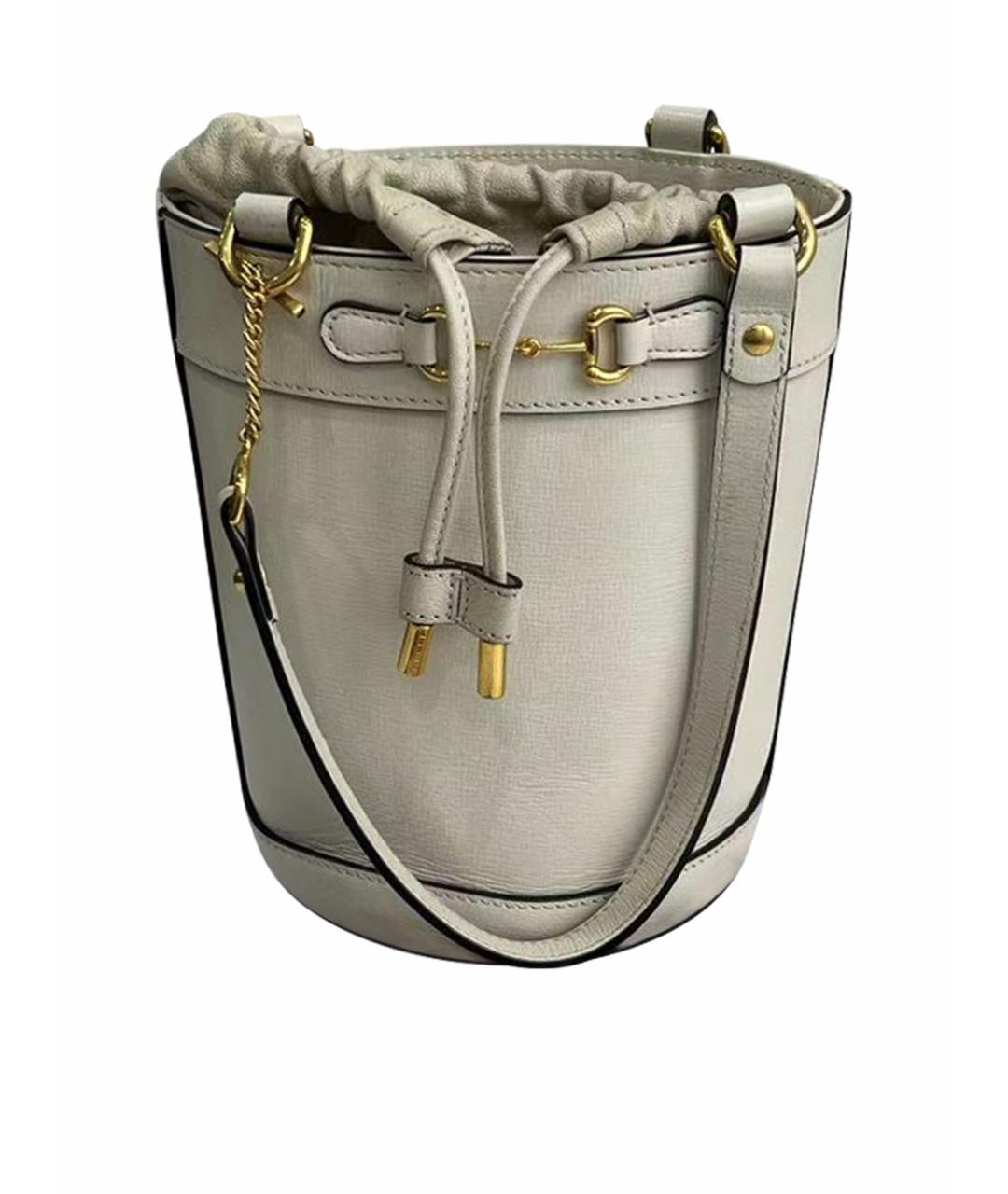 GUCCI Белая кожаная сумка через плечо, фото 8