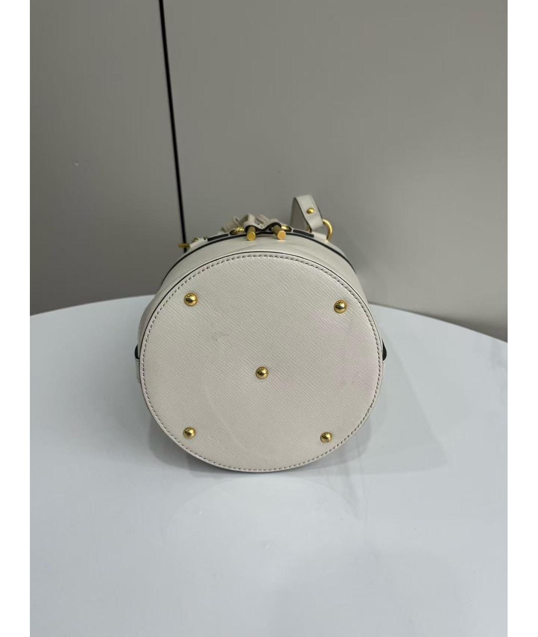 GUCCI Белая кожаная сумка через плечо, фото 7