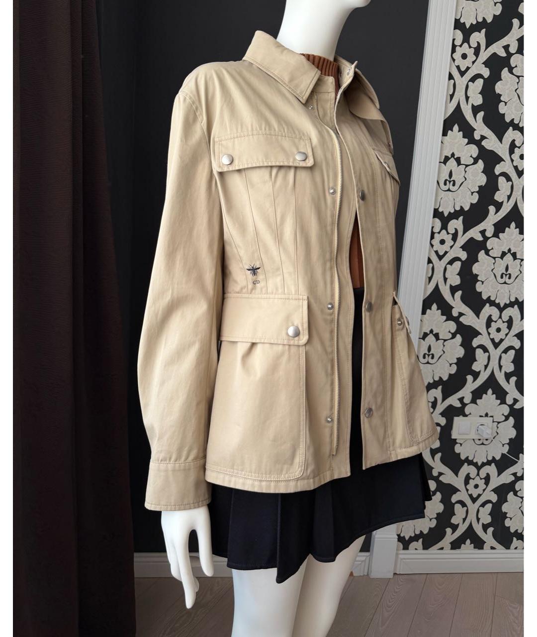 CHRISTIAN DIOR Бежевый тренч/плащ, фото 2