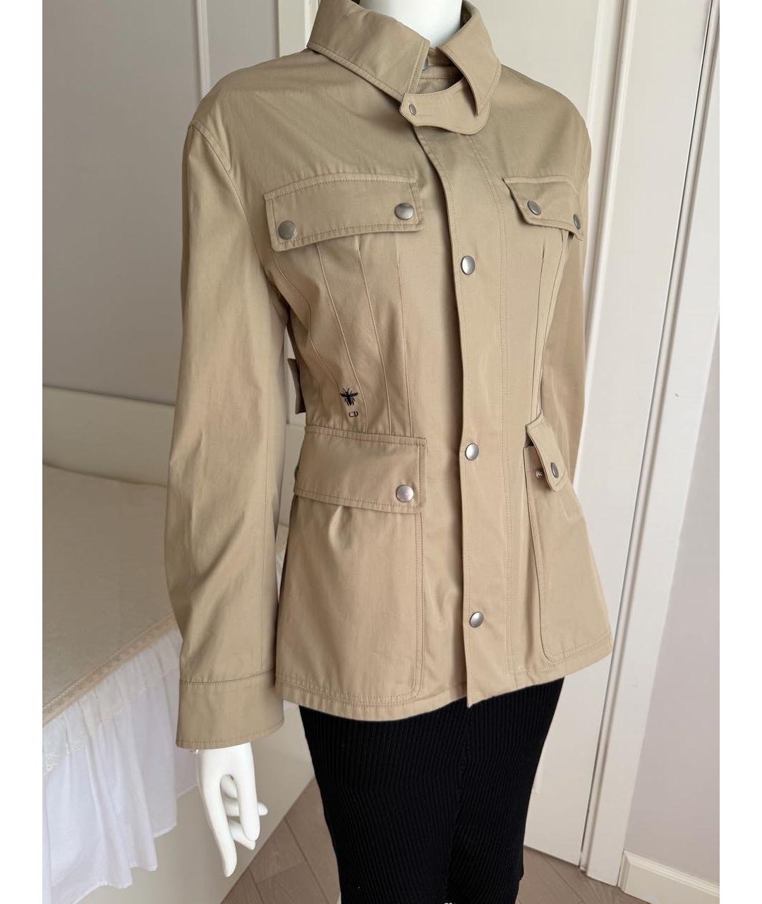CHRISTIAN DIOR Бежевый тренч/плащ, фото 4
