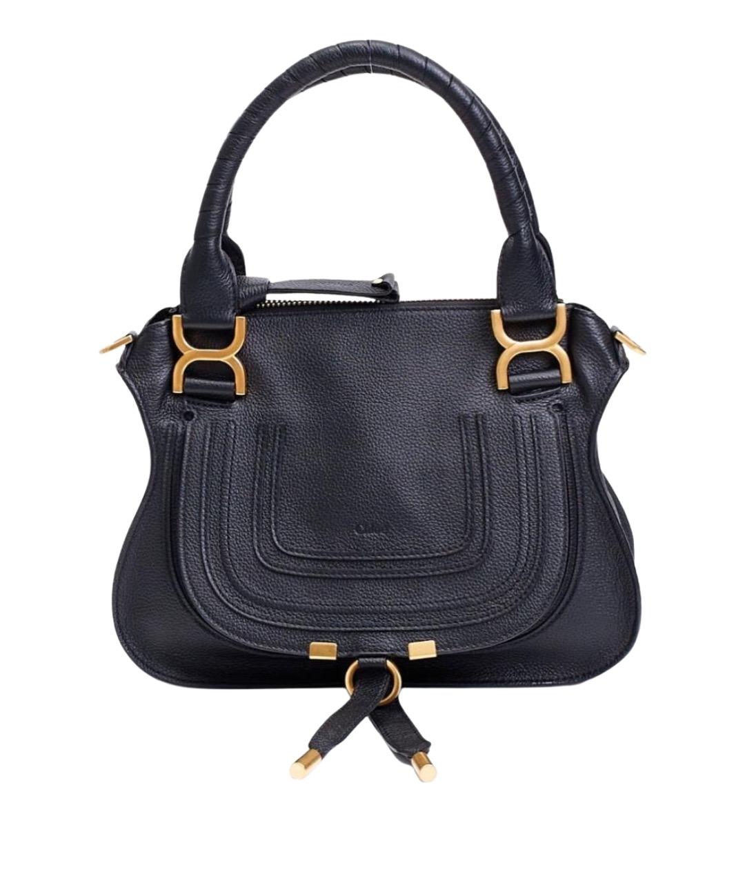CHLOE Черная кожаная сумка тоут, фото 1