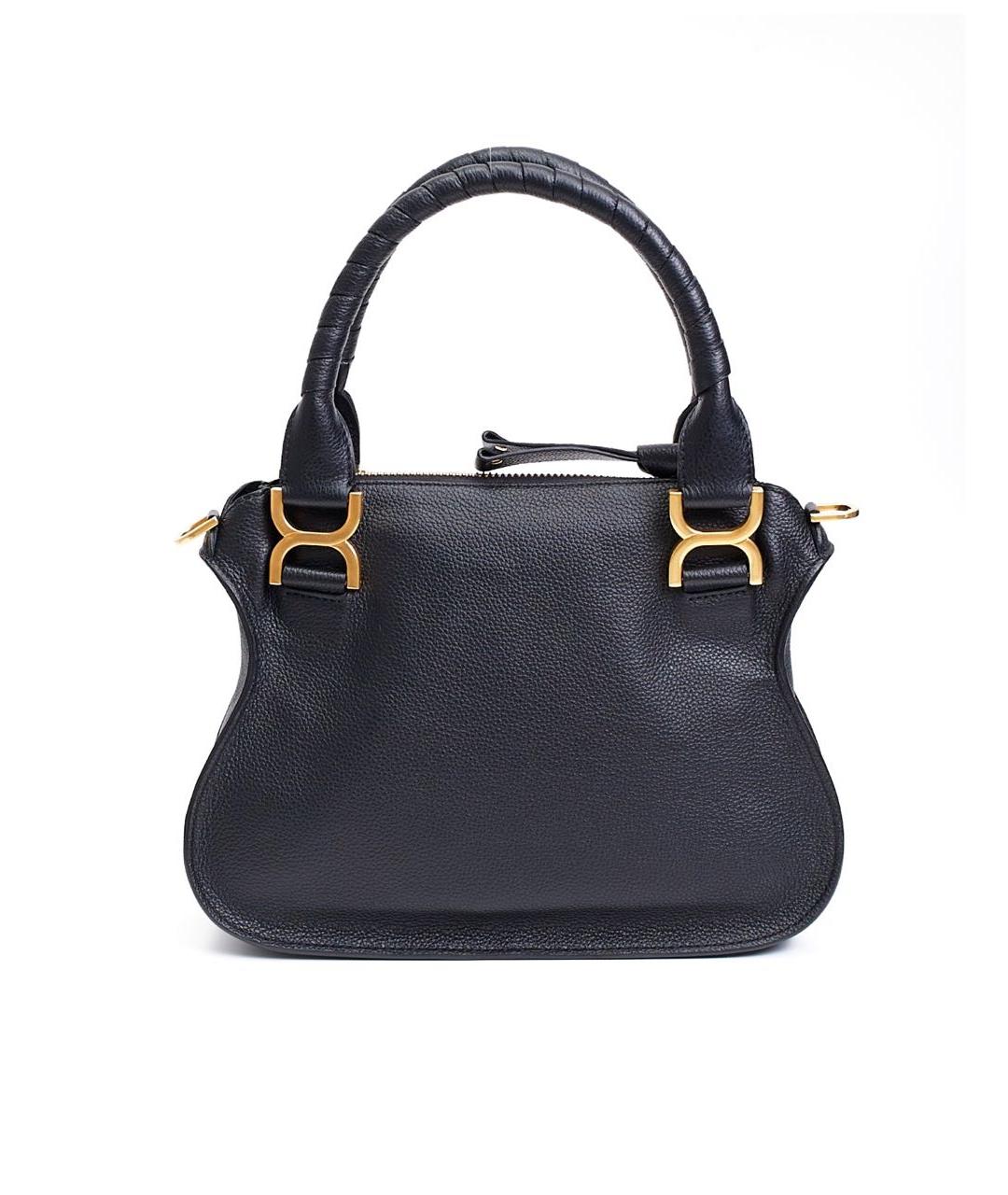 CHLOE Черная кожаная сумка тоут, фото 3