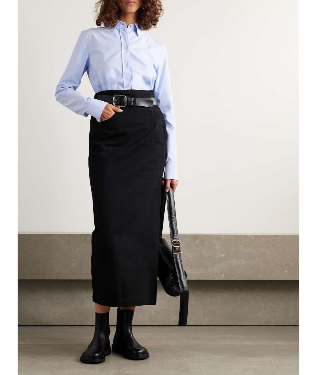 LOEWE Черная юбка миди, фото 2