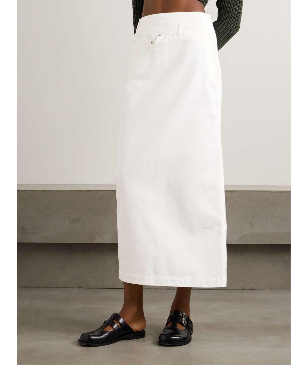 LOEWE Белая юбка миди, фото 3