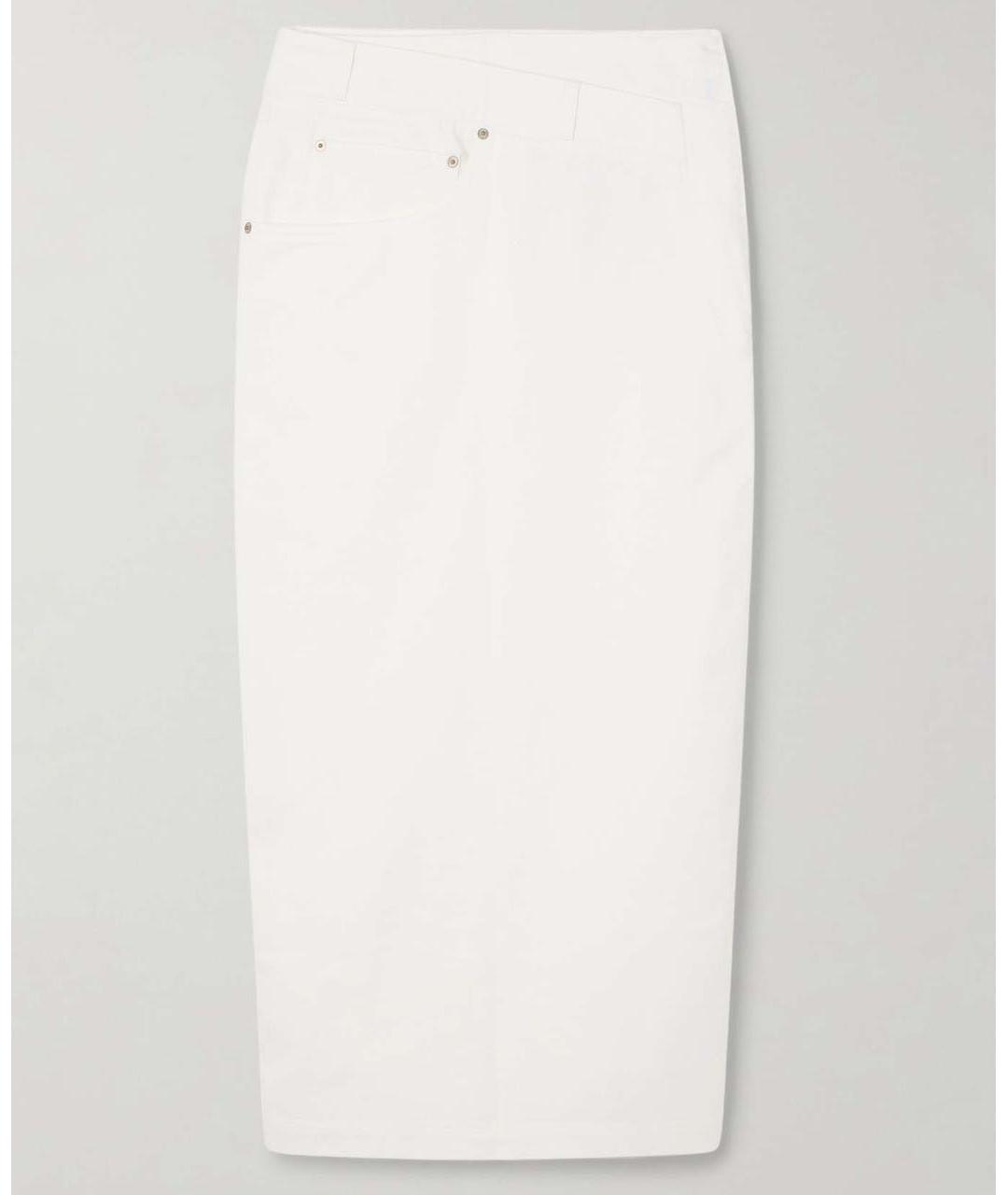 LOEWE Белая юбка миди, фото 5