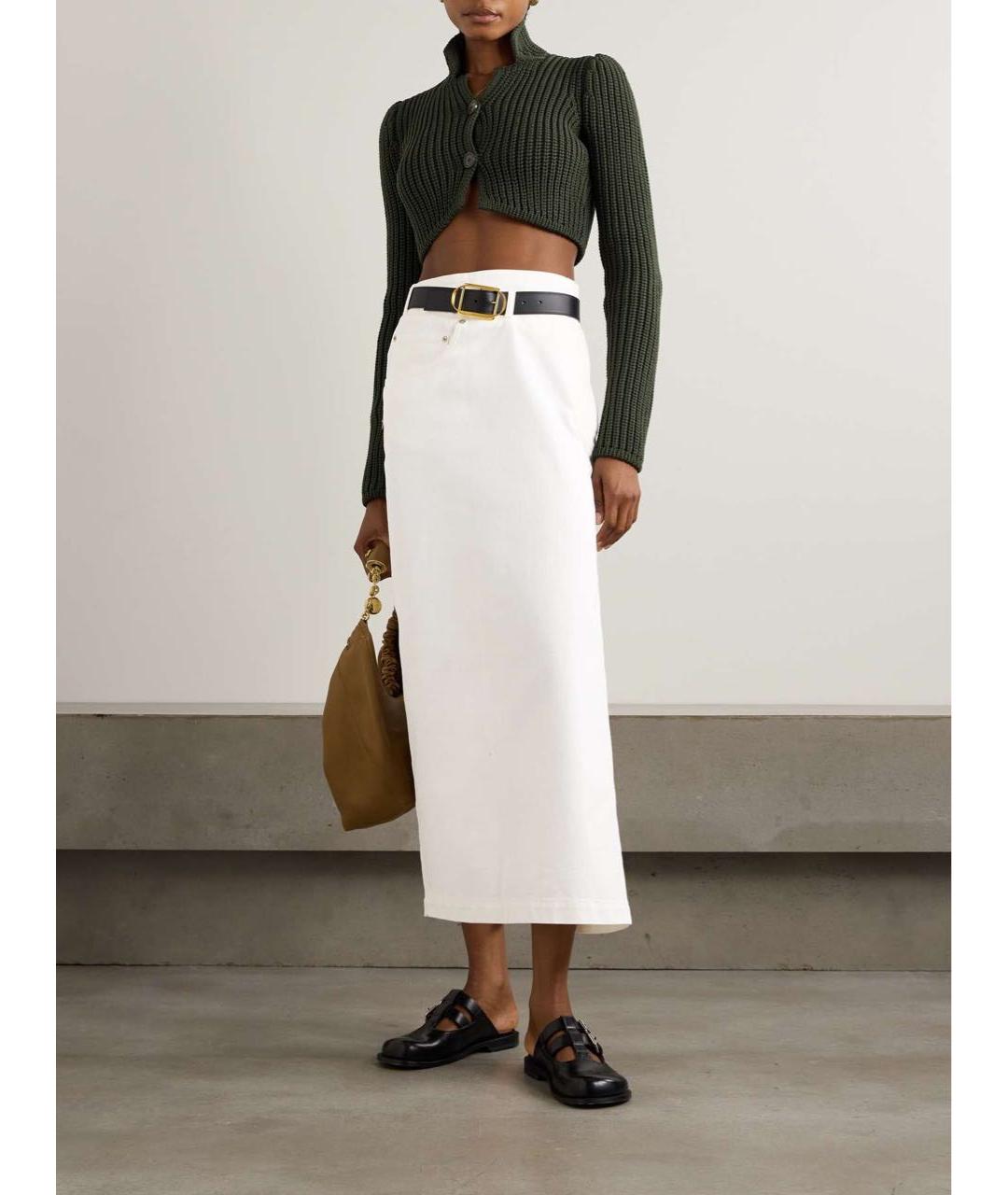 LOEWE Белая юбка миди, фото 2