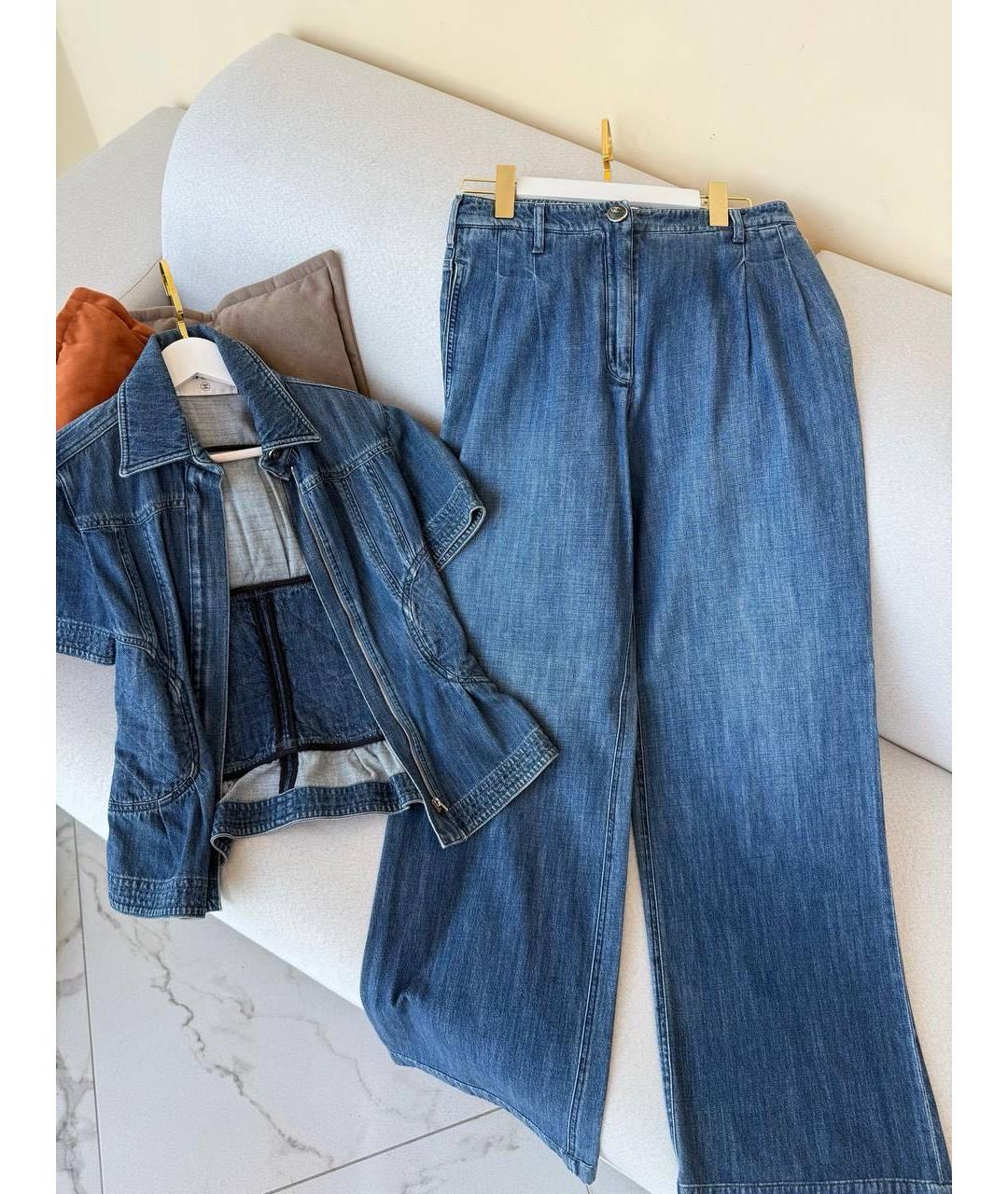 CHANEL Синий деним костюм с брюками, фото 6