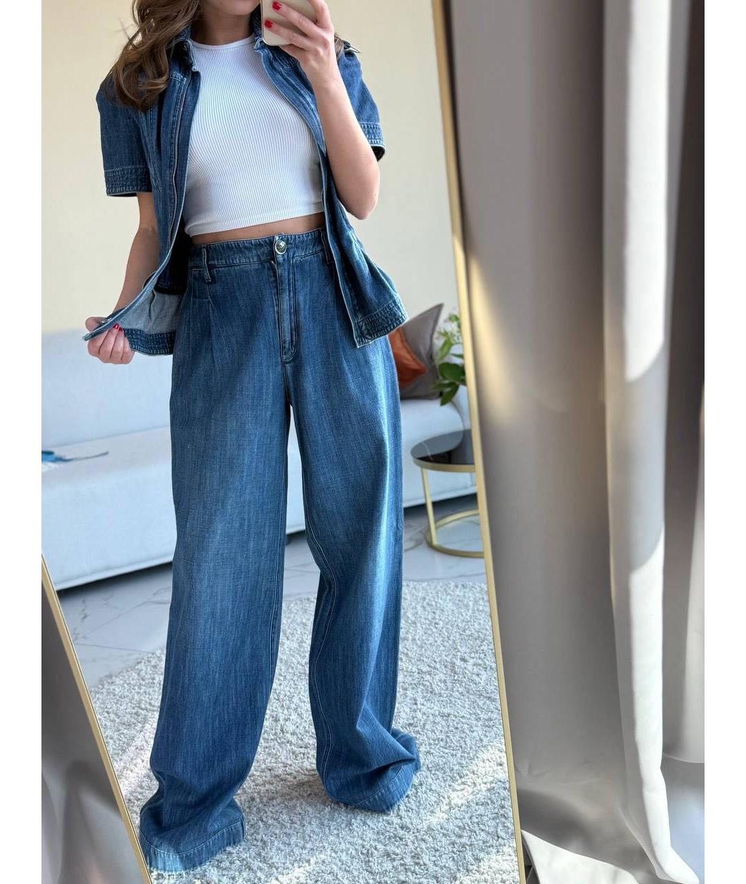 CHANEL Синий деним костюм с брюками, фото 8