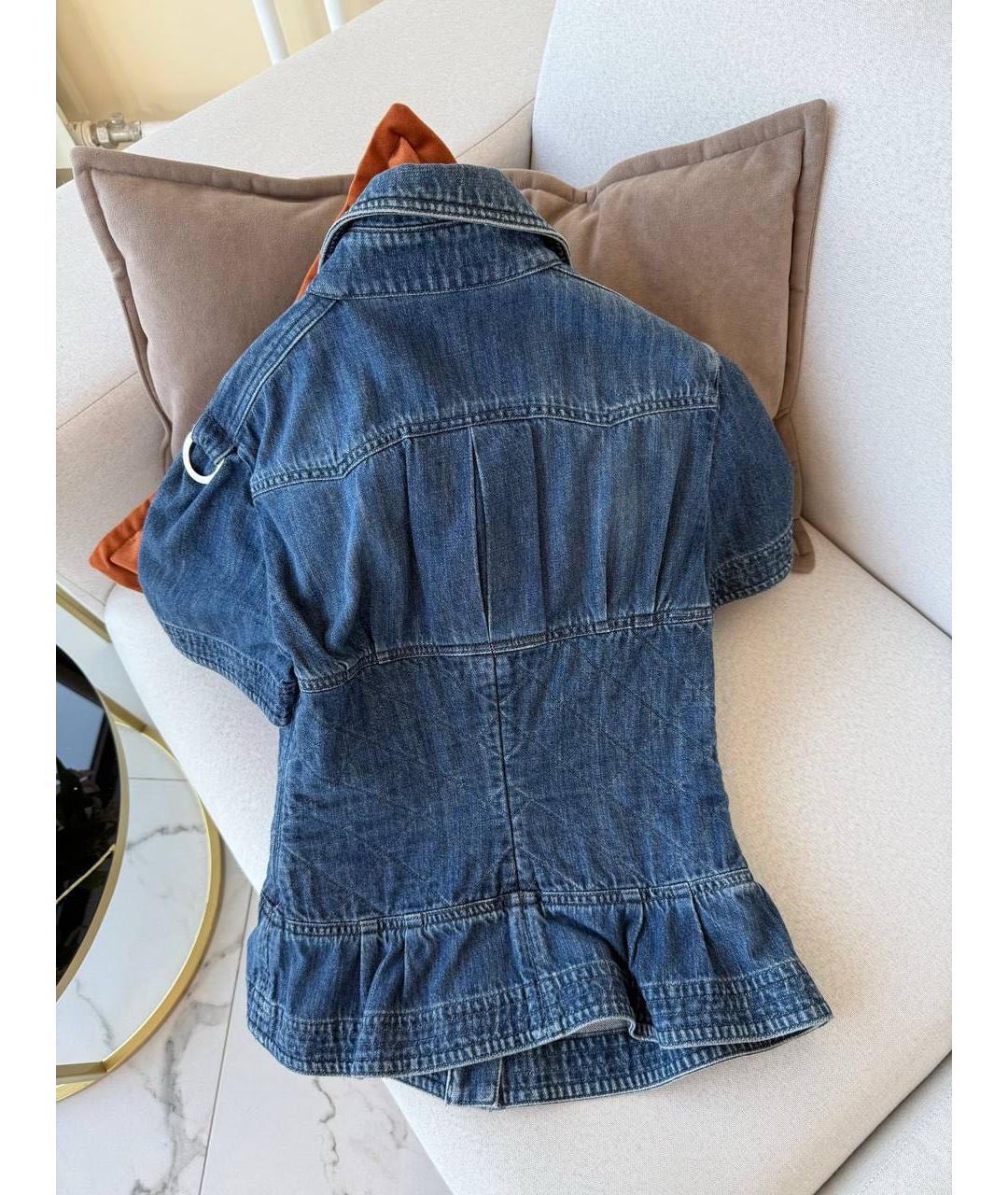 CHANEL Синий деним костюм с брюками, фото 2