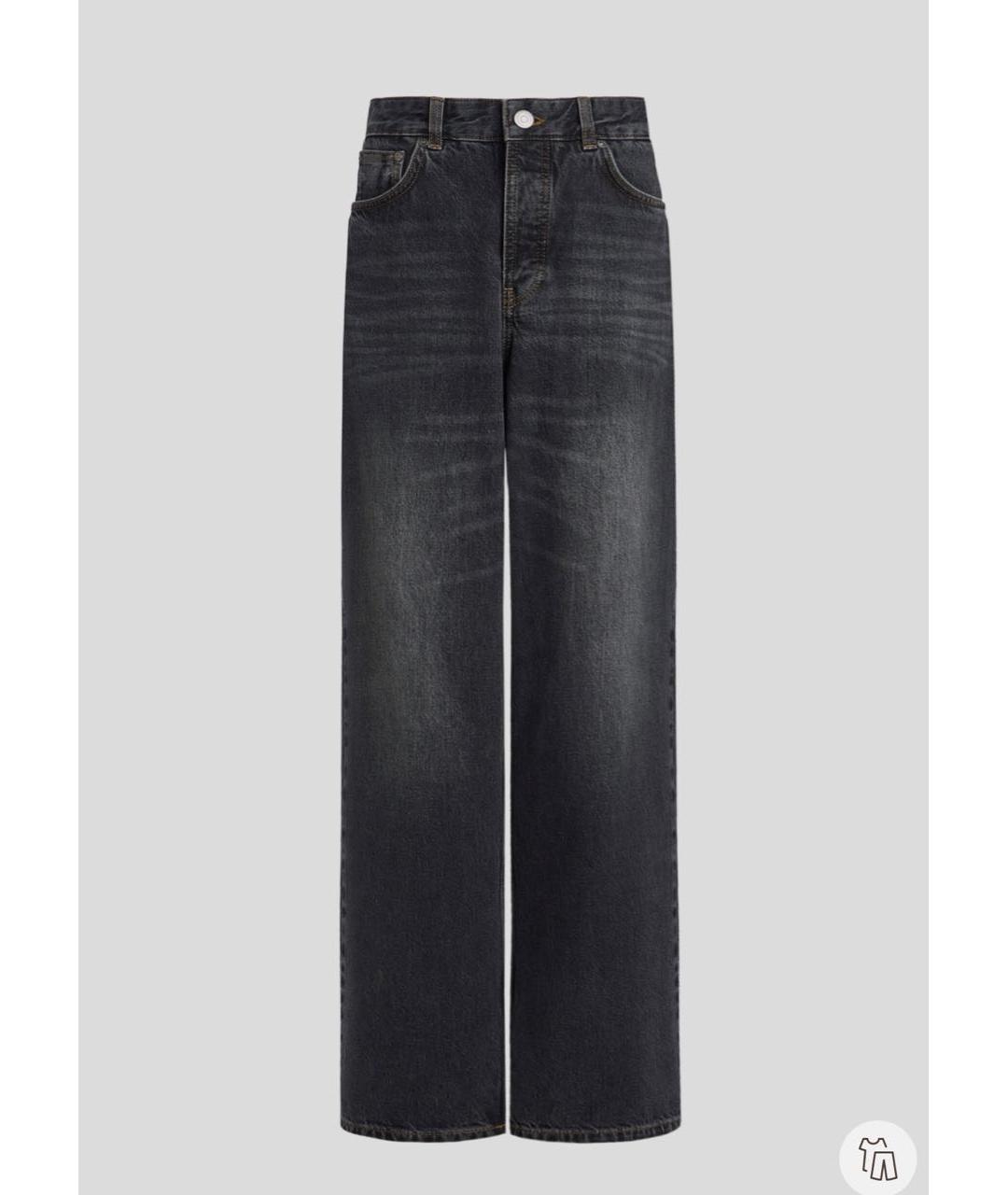 12 STOREEZ Черные хлопковые прямые джинсы, фото 7