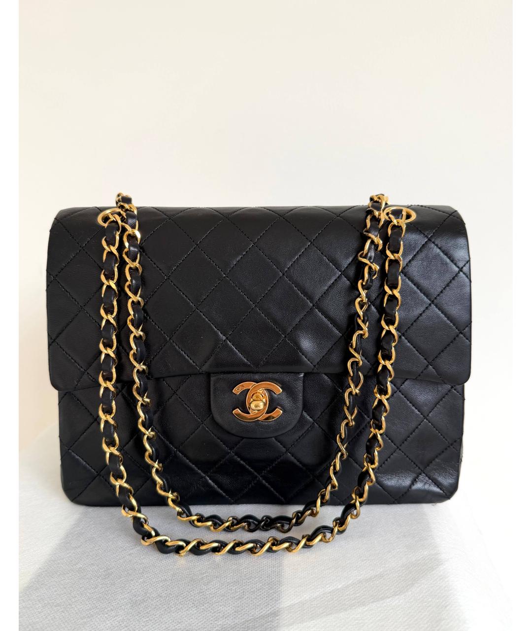 CHANEL Черная кожаная сумка через плечо, фото 10