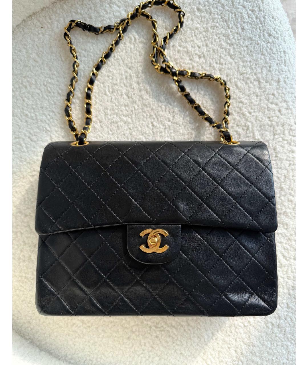 CHANEL Черная кожаная сумка через плечо, фото 2