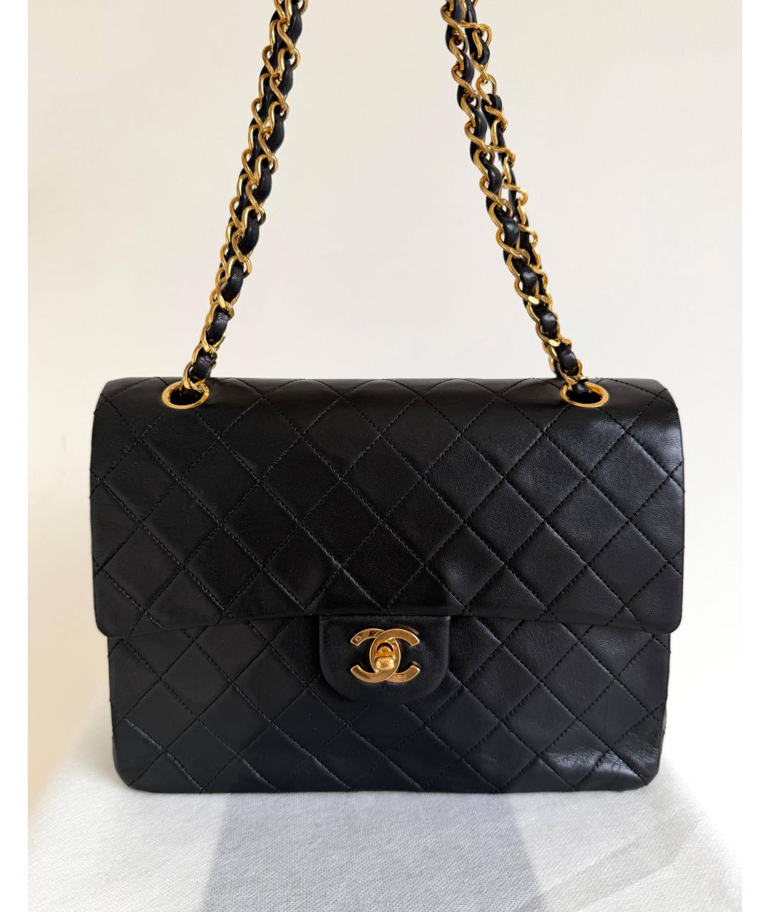 CHANEL Черная кожаная сумка через плечо, фото 3
