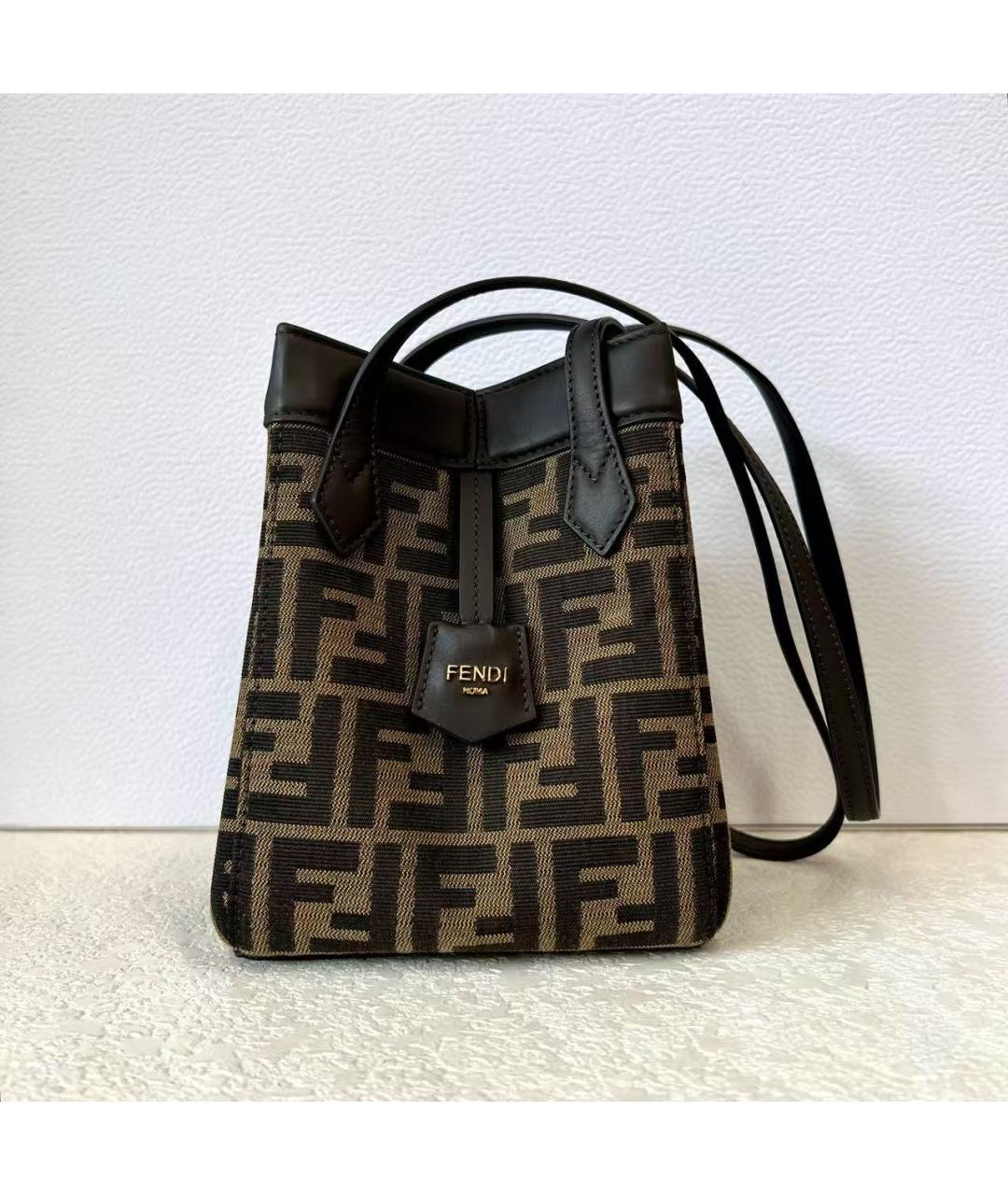 FENDI Коричневая сумка через плечо, фото 2