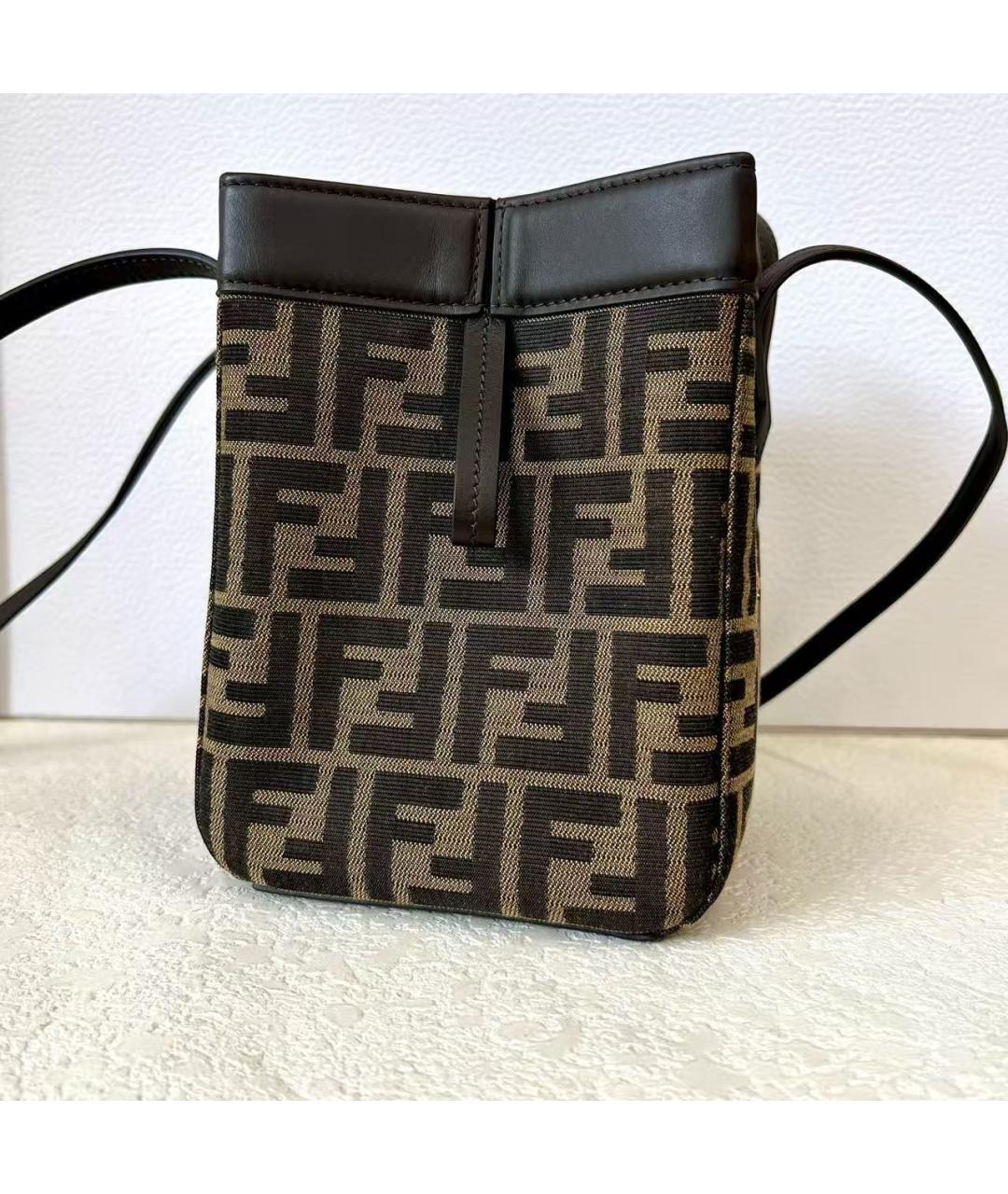 FENDI Коричневая сумка через плечо, фото 4