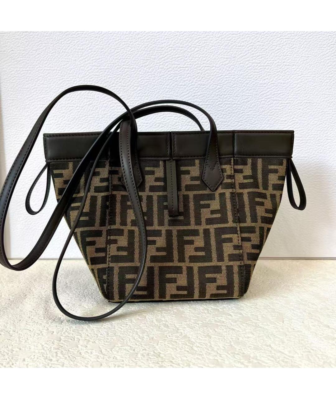 FENDI Коричневая сумка через плечо, фото 3