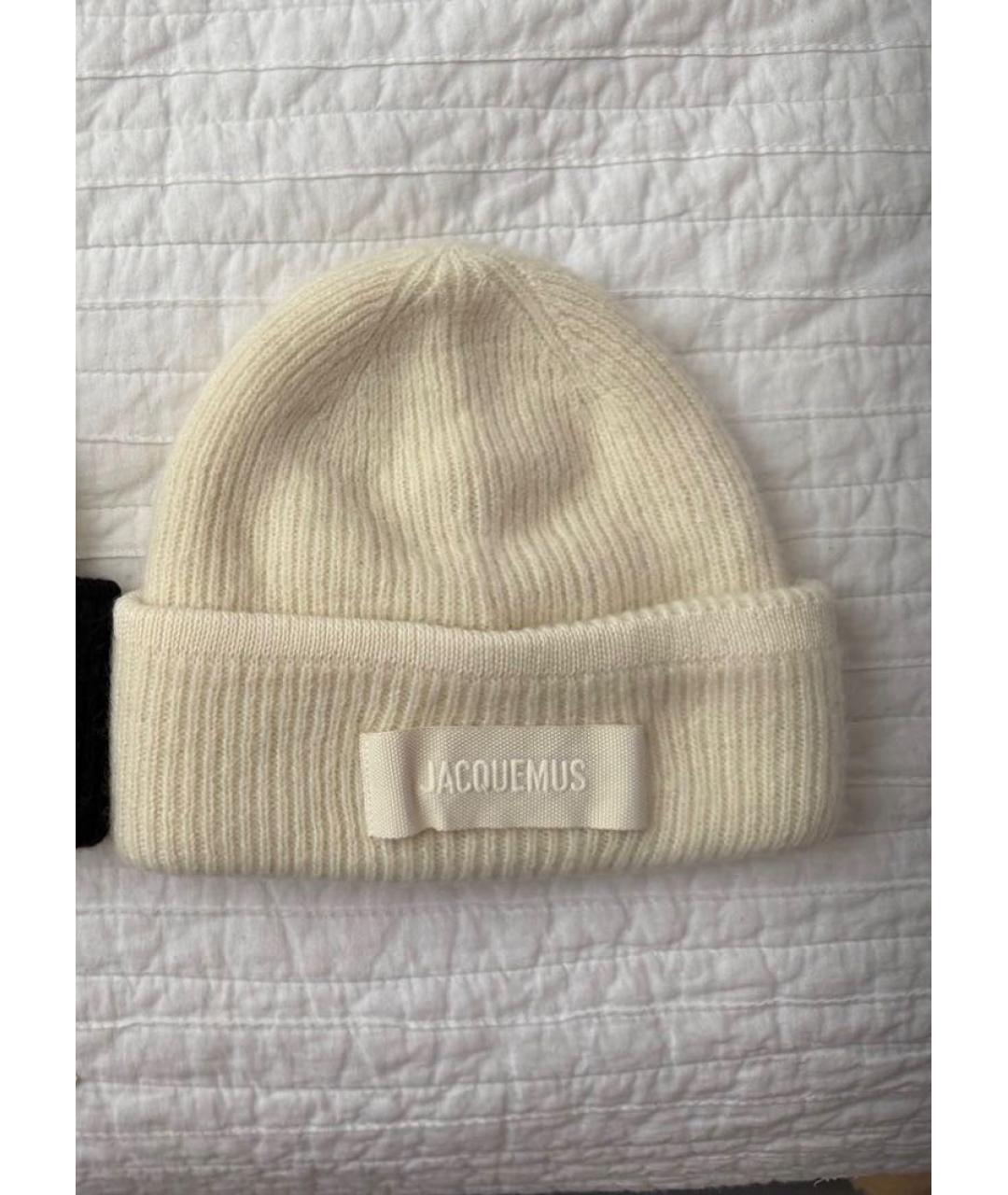 JACQUEMUS Белая шерстяная шапка, фото 5