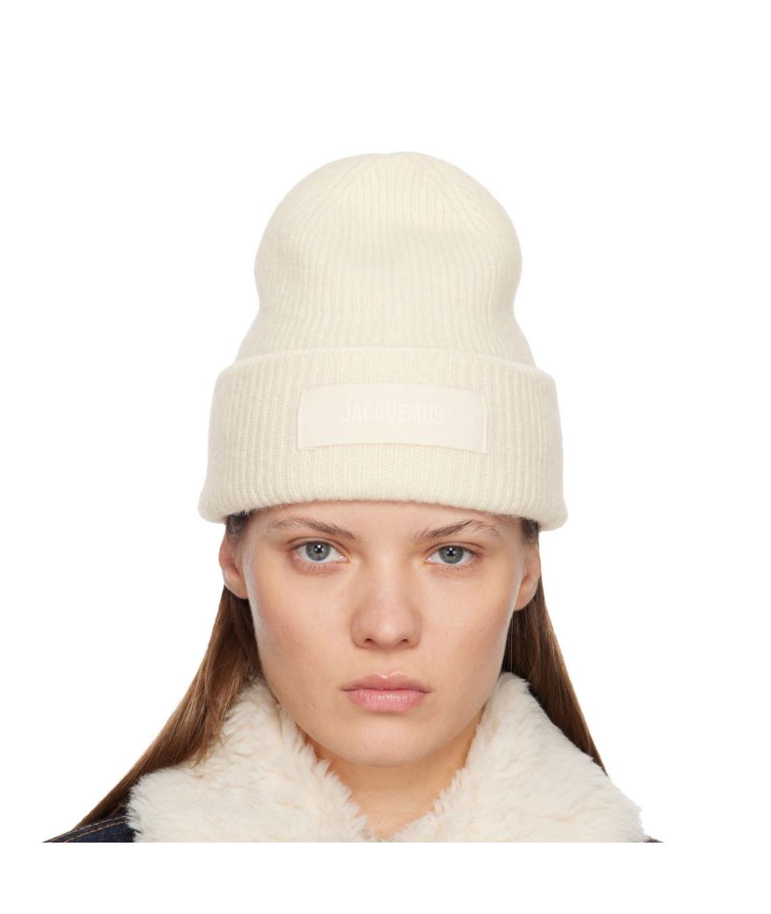 JACQUEMUS Белая шерстяная шапка, фото 3
