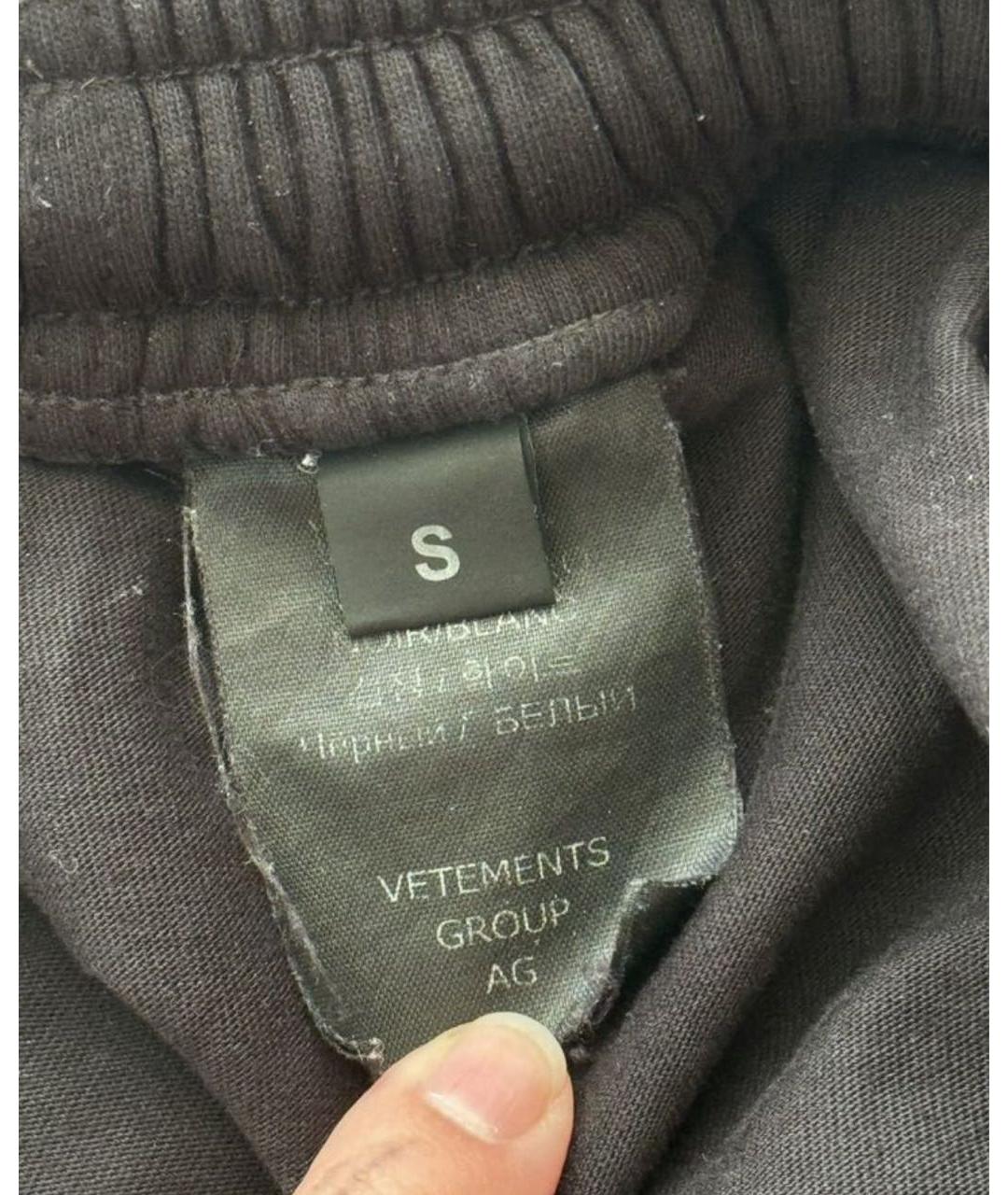 VETEMENTS Черные хлопковые шорты, фото 5