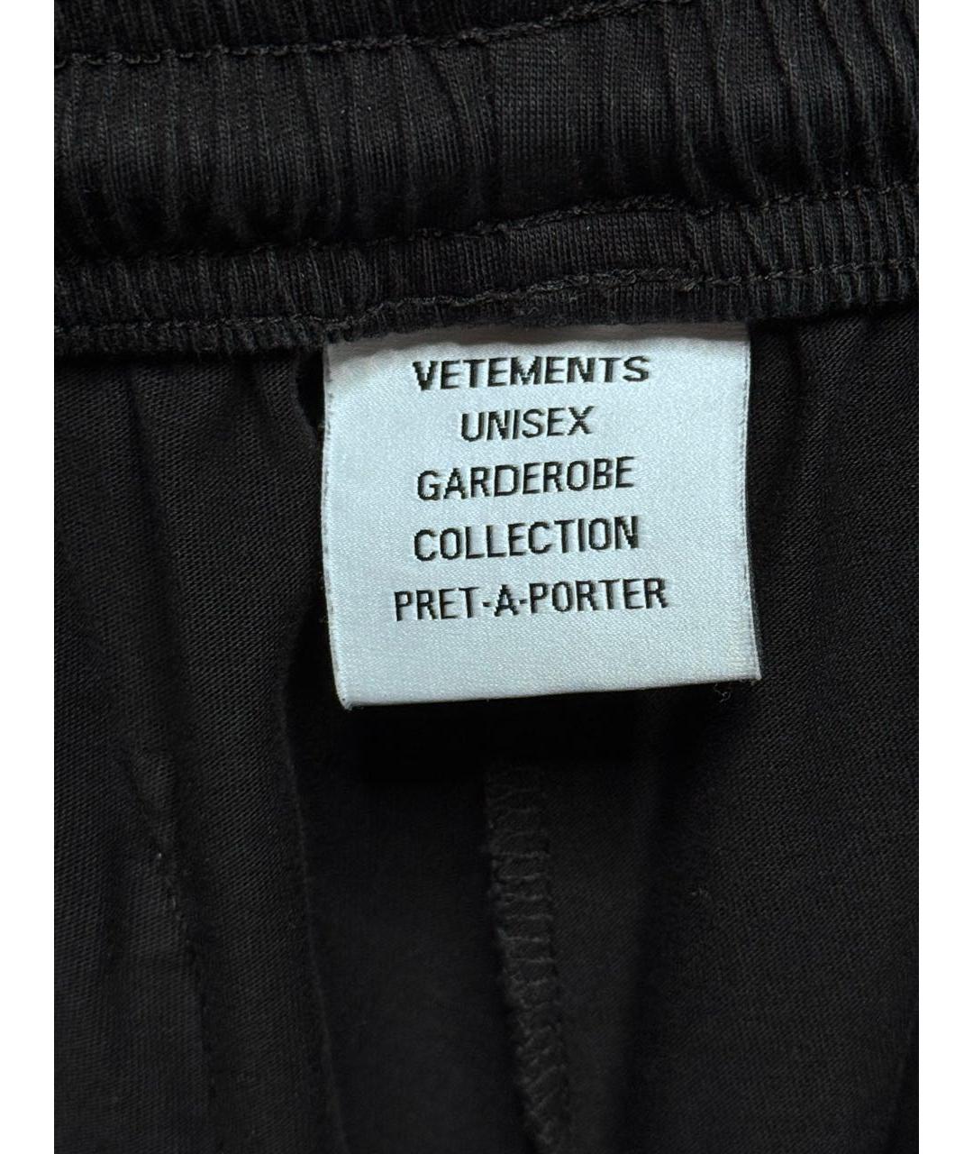 VETEMENTS Черные хлопковые шорты, фото 3