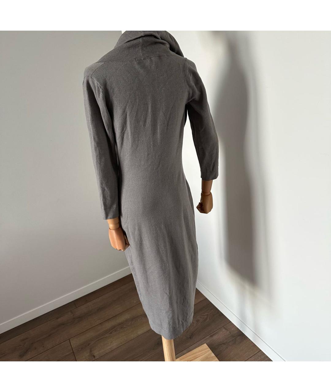 MALO Фиолетовое шерстяное повседневное платье, фото 3